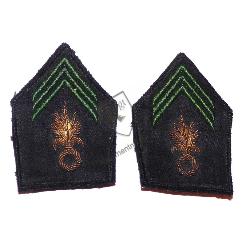 Paire de pattes de collet Légion Etrangère Indochine