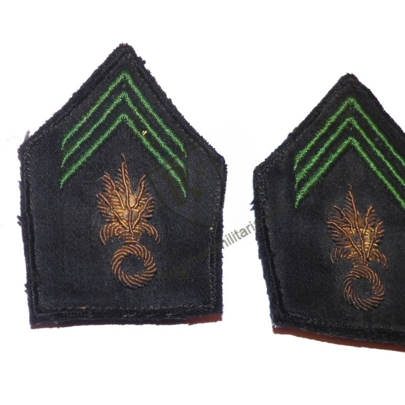 Paire de pattes de collet Légion Etrangère Indochine