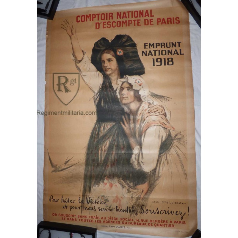 WW1 - Poster for the National Loan of October 1918  by A Leroux