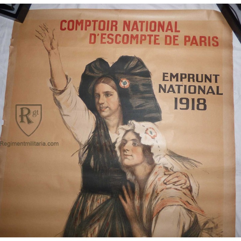 WW1 - Poster for the National Loan of October 1918  by A Leroux