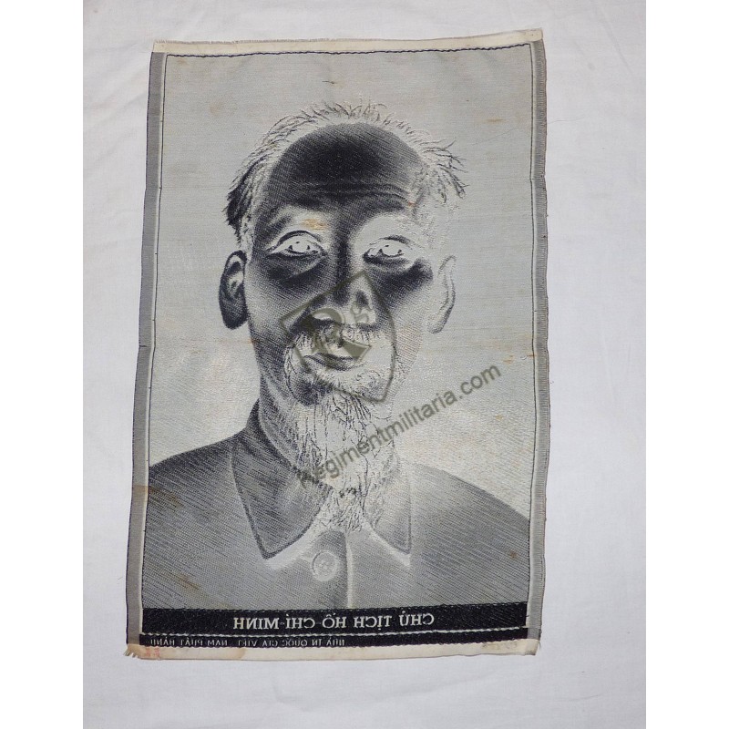 Woven silk portrait of Ho Chi Minh