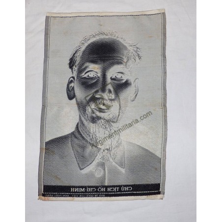 Woven silk portrait of Ho Chi Minh