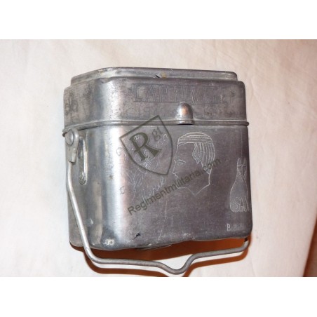 POW - engraved mess tin French Prisoner