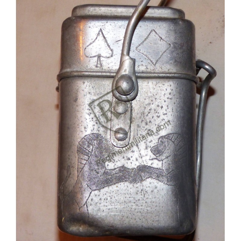 POW - engraved mess tin French Prisoner