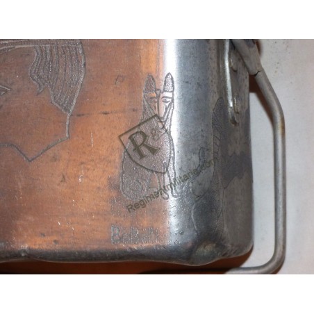 POW - engraved mess tin French Prisoner