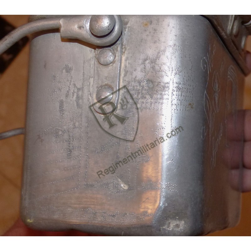 POW - engraved mess tin French Prisoner