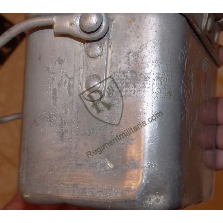 POW - engraved mess tin French Prisoner