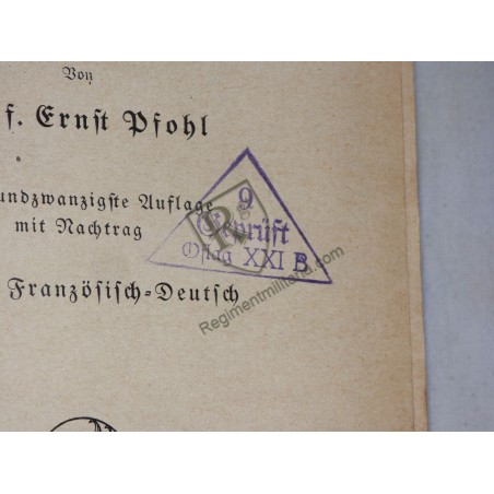 POW - French/German Dictionary OFLAG XXI B