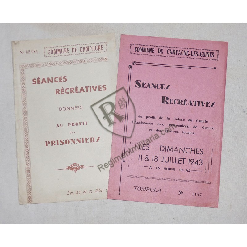 POW - Two programs of support celebrations 1942 and 1943