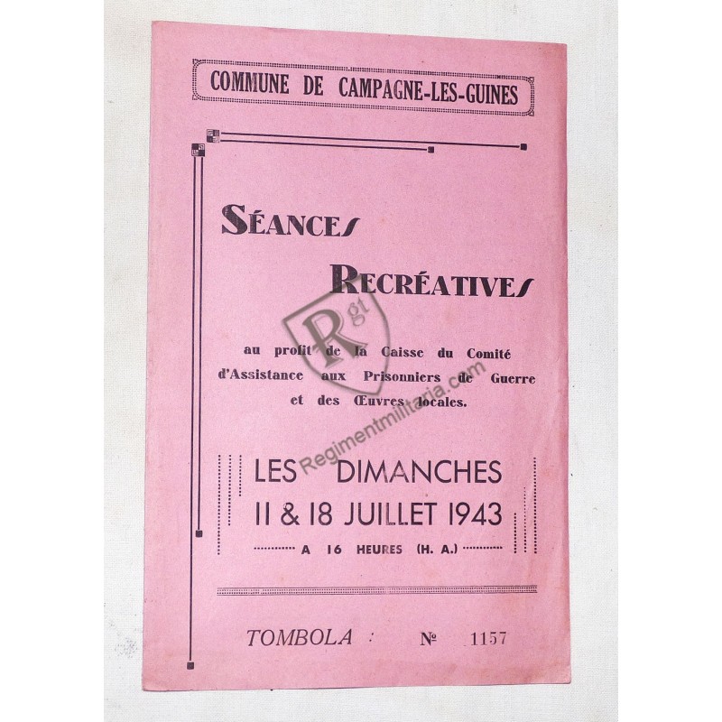 POW - Two programs of support celebrations 1942 and 1943
