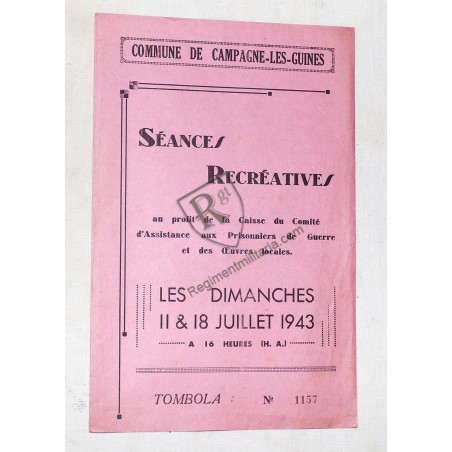 POW - Two programs of support celebrations 1942 and 1943