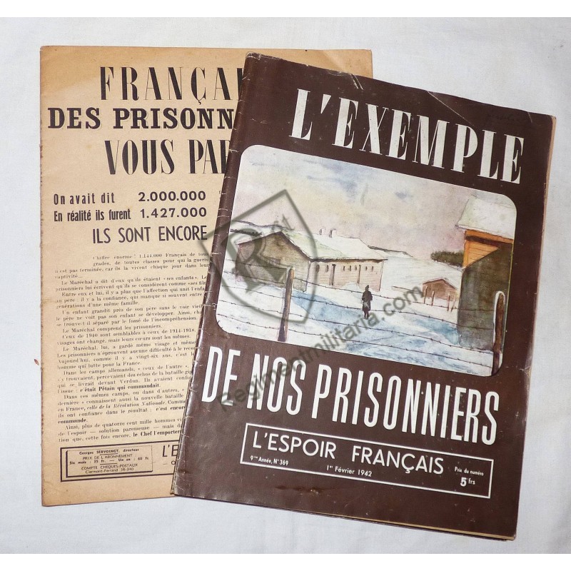 Prisonniers de guerre - journal L'espoir Français 1942