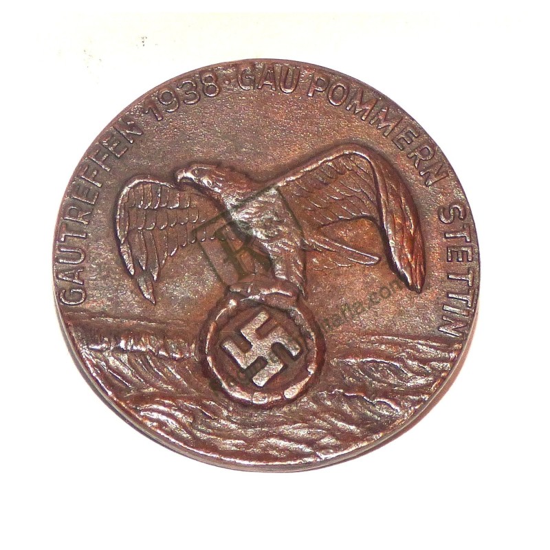 Insigne bronze NSDAP GAUTREFFEN 1938 GAU POMMERN STETTIN