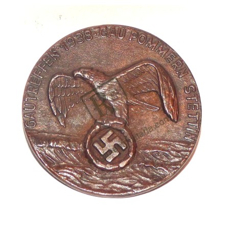 Insigne bronze NSDAP GAUTREFFEN 1938 GAU POMMERN STETTIN