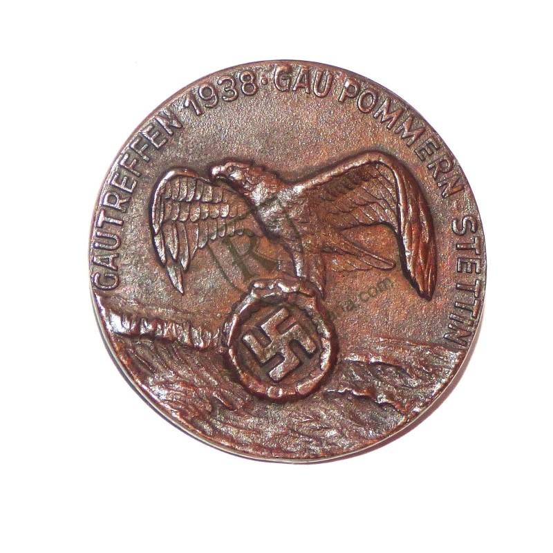 Insigne bronze NSDAP GAUTREFFEN 1938 GAU POMMERN STETTIN
