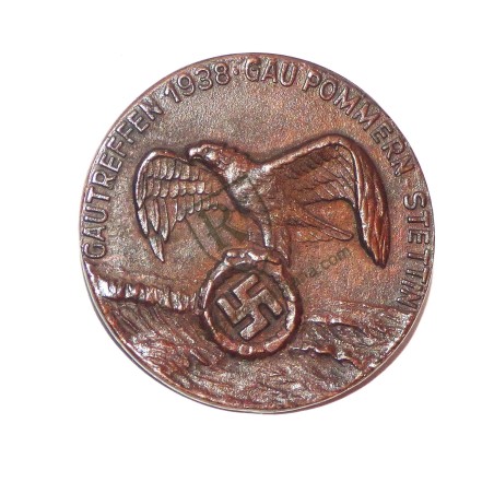 Insigne bronze NSDAP GAUTREFFEN 1938 GAU POMMERN STETTIN