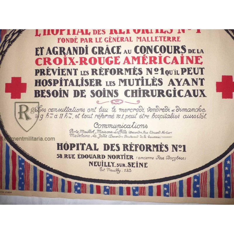 WW1 - Reformed N°1 hospital poster