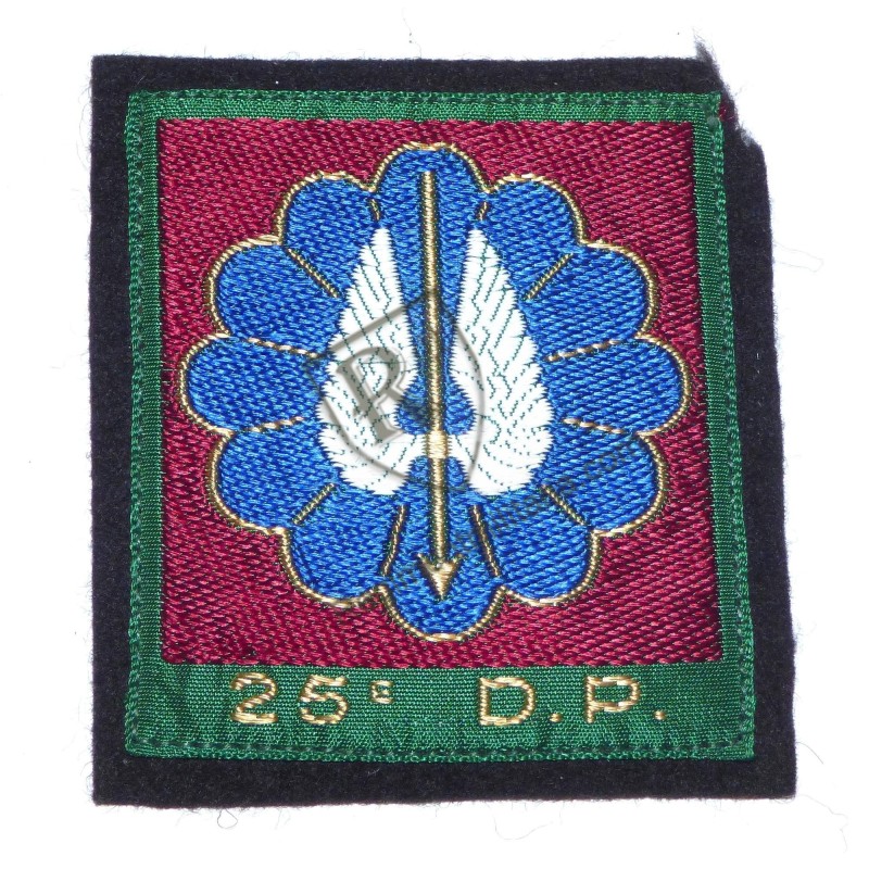 25th DP Algerian war fabric badge