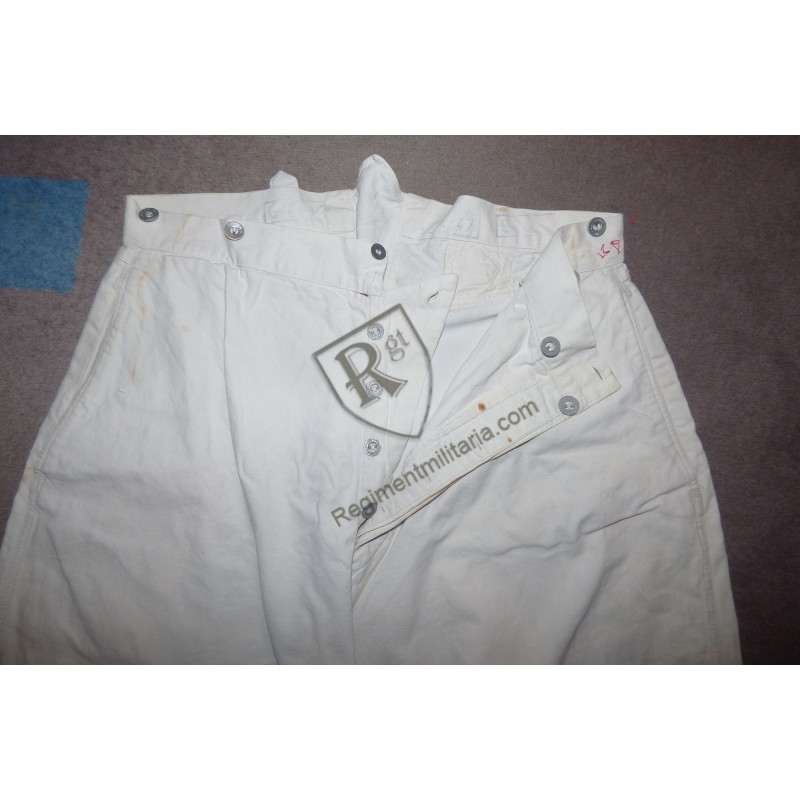 Pantalon Bourgeron blanc Pantalon Bourgeron blanc