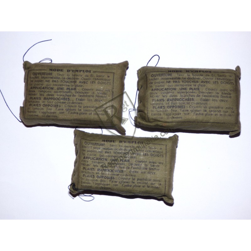 Lot de 3 pansements datés 1953 Indochine