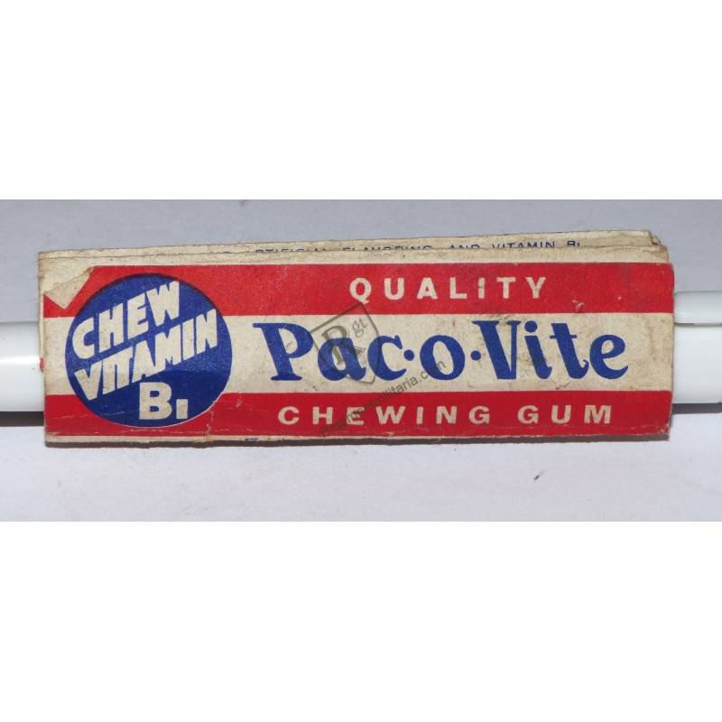 PAC-O-VIT Vitamin B1 Chewing gum  1942- US ARMY WW2