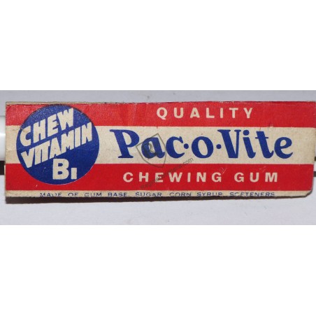 PAC-O-VIT Vitamin B1 Chewing gum  1942- US ARMY WW2