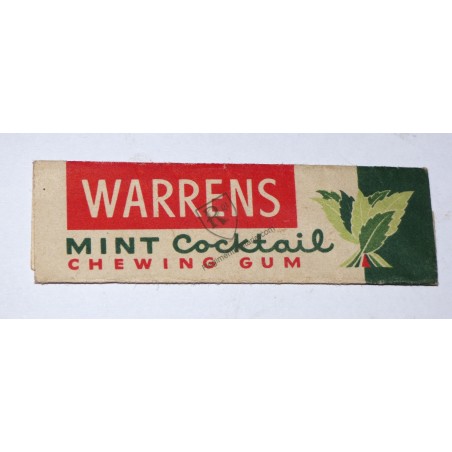 WARRENS MINT COCKTAIL Chewing gum - US ARMY 1946
