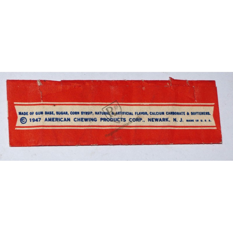 HUBA-HUBA Chewing gum  - US ARMY 1947