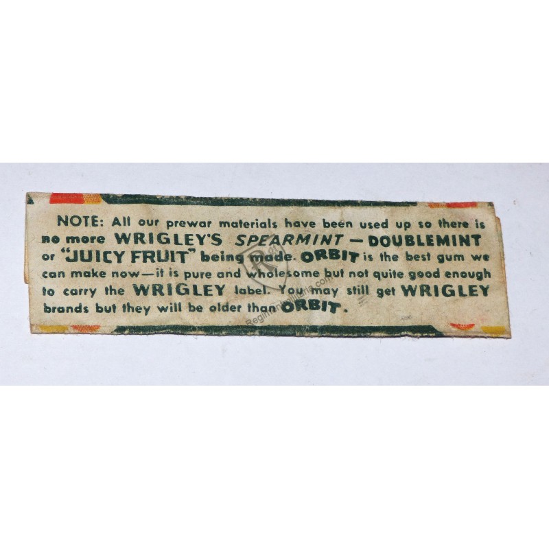 ORBIT Chewing gum  - US ARMY WW2
