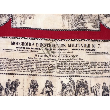 Instruction Handkerchief No. 7: First Aid for the Wounded