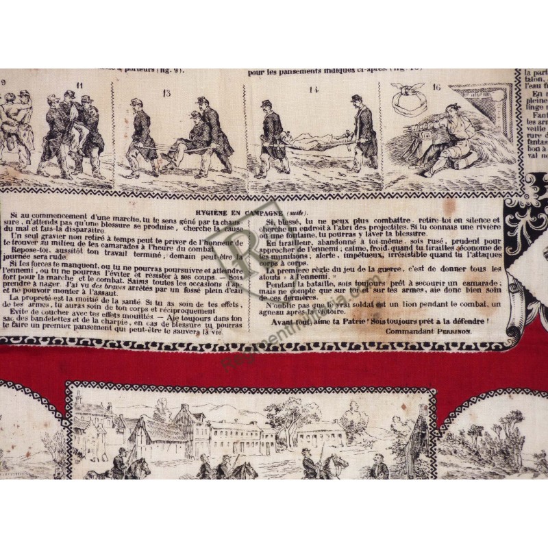 Instruction Handkerchief No. 7: First Aid for the Wounded