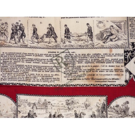 Instruction Handkerchief No. 7: First Aid for the Wounded