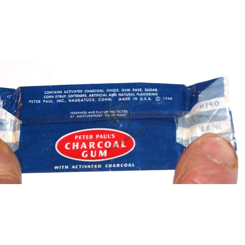 CHARCOAL GUM Chewing-gum  - US ARMY 1944
