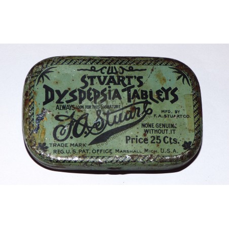 Boite STUART'S DYSPEPSIA TABLETS USA années 40