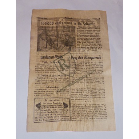 Tract américain FELDPOST Décembre 1944