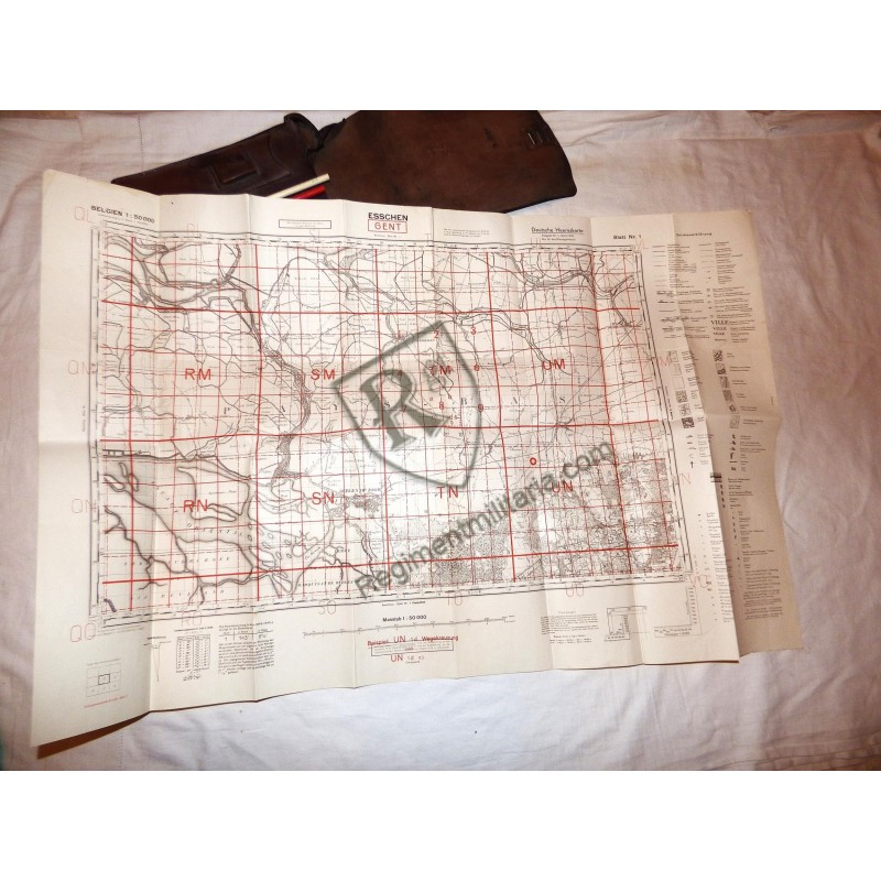 Luftwaffe FLAK 1937 map case