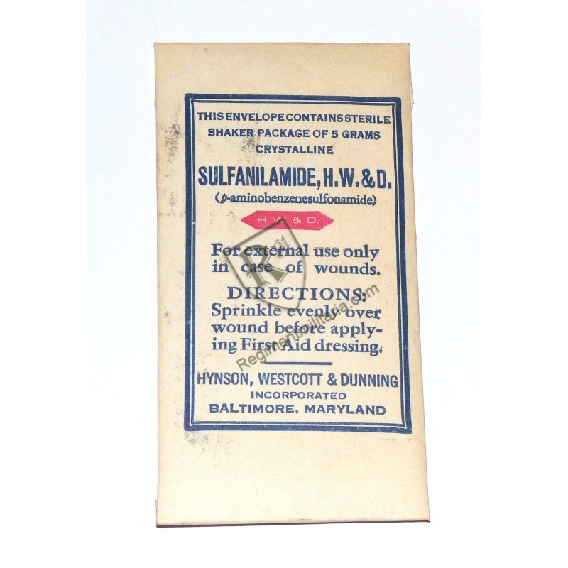 Sachet de SULFANILAMIDE - US ARMY WW2