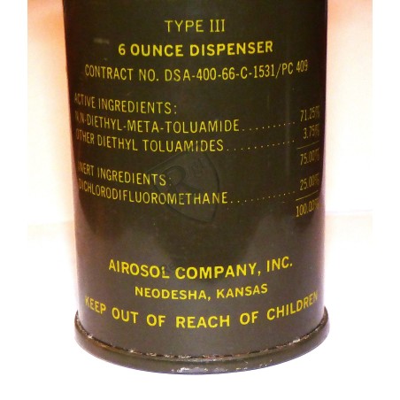 INSECT REPELLENT SPRAY - US ARMY VIET NAM 1966