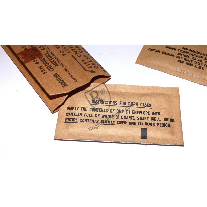 Sachets coup de chaleur  US ARMY Viet Nam 1965
