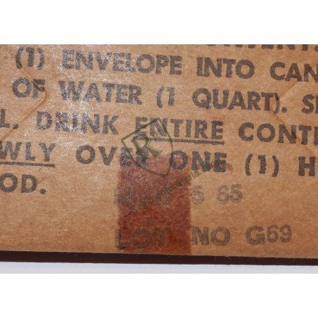 Sachets coup de chaleur  US ARMY Viet Nam 1965