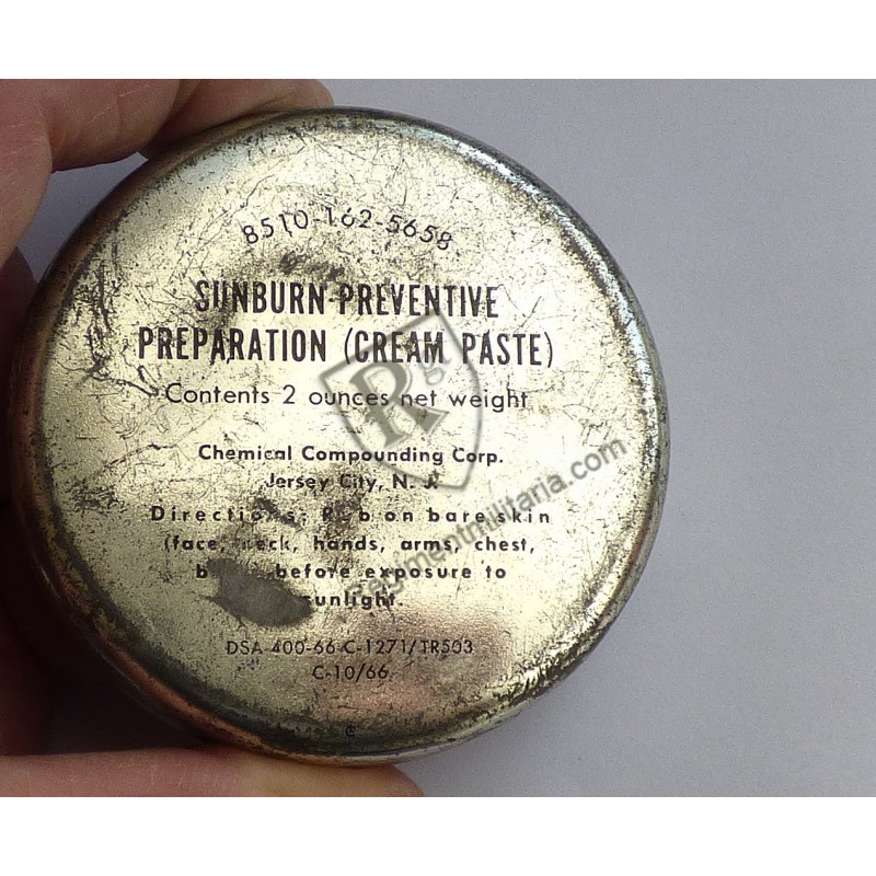 Crème solaire 1966 US ARMY Viet Nam