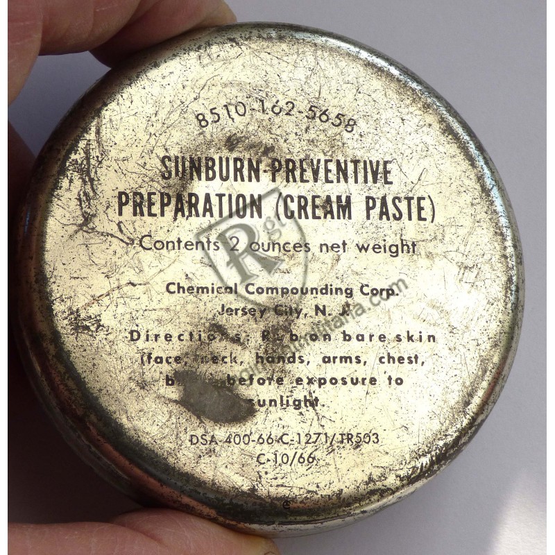 Crème solaire 1966 US ARMY Viet Nam