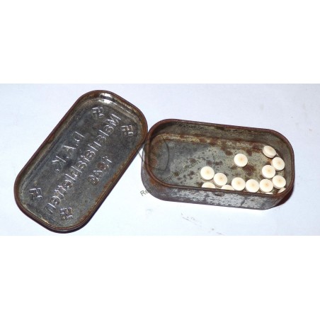 Box of malaria tablets, Afrika Korps 1943