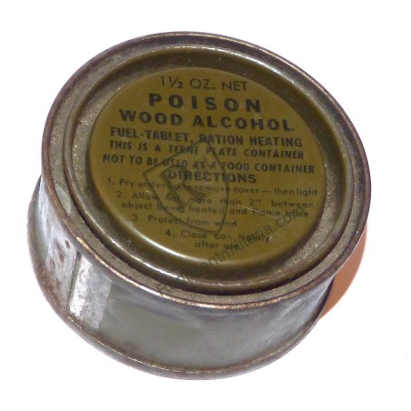 US WWII Wood Alcohol Tin Can