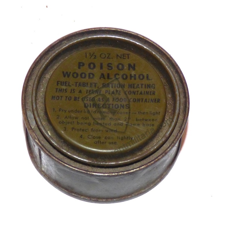 US WWII Wood Alcohol Tin Can