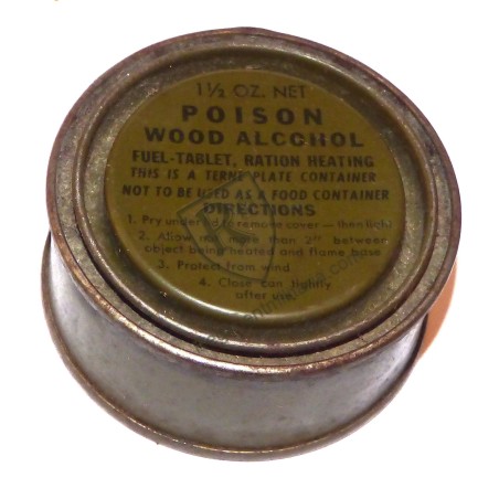 US WWII Wood Alcohol Tin Can