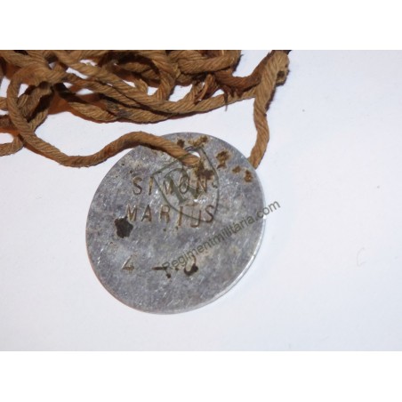 Plaque identité US ARMY WW1