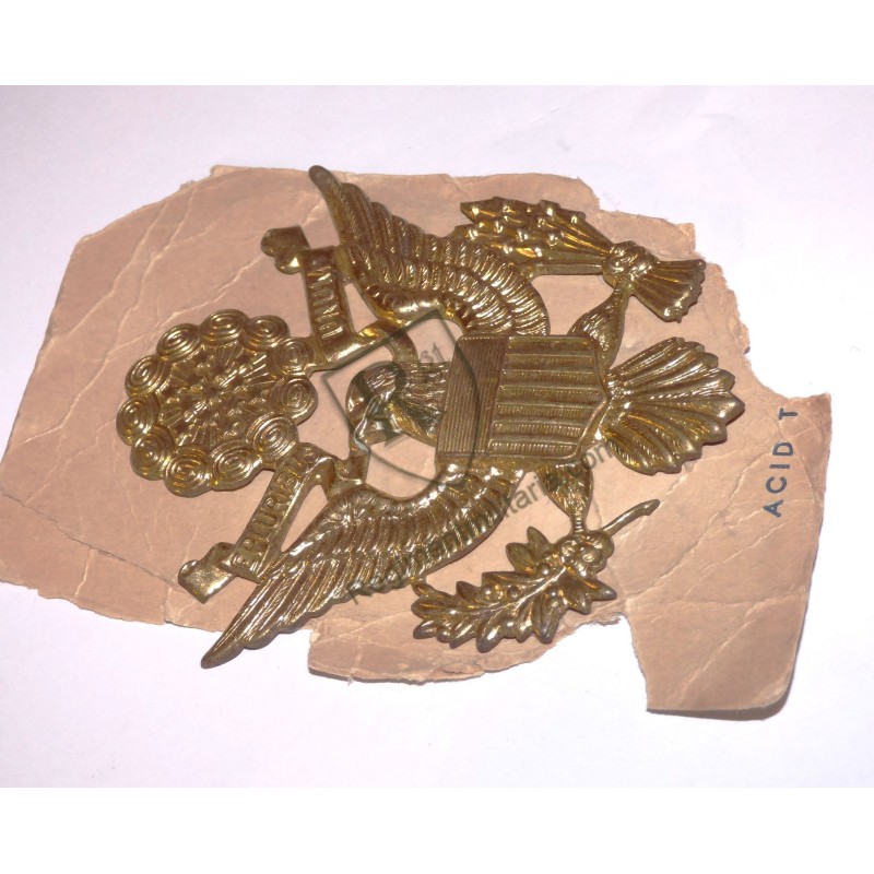 Gold-plated officer's cap eagle US Army WW2