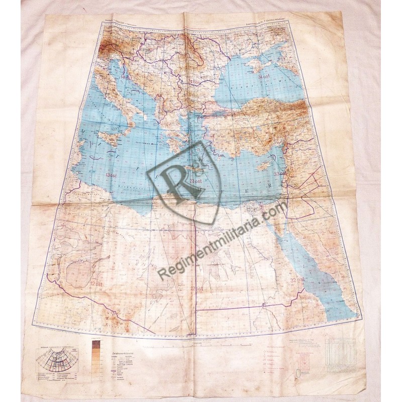 Luftwaffe pilote map Afrika korps 1942