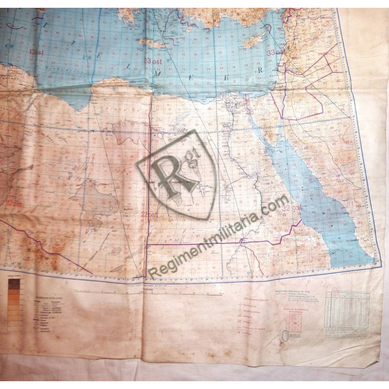 Luftwaffe pilote map Afrika korps 1942